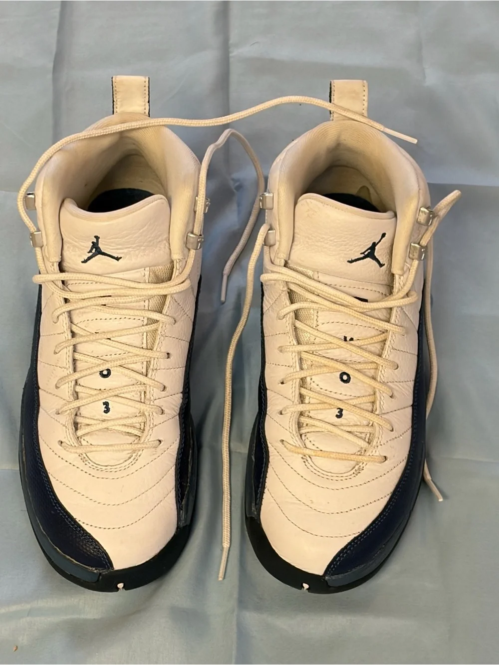 Jordan Men’s Sneakers in Cream and Navy Blue